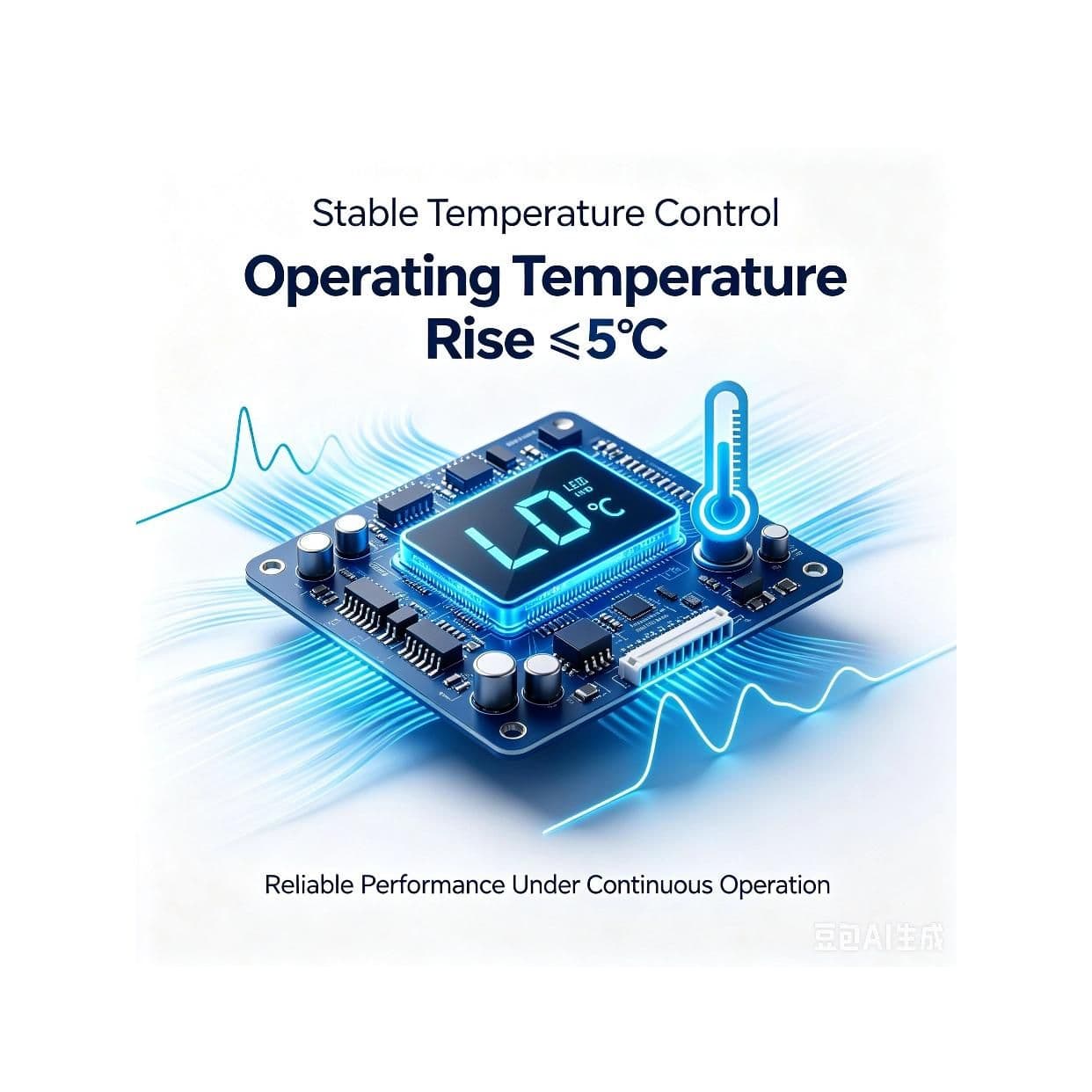Temperature rise below 5°C helps prevent overheating and maintain a stable operating environment.
